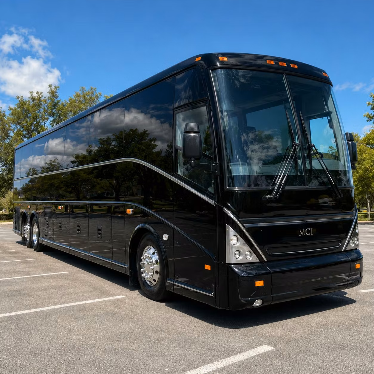 baltimore charter bus rental exterior