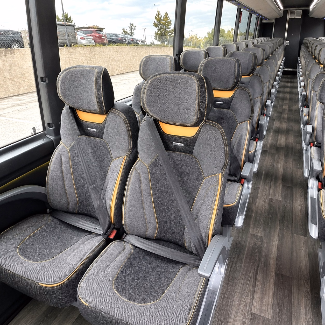baltimore charter bus rental interior